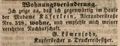 Zeitungsanzeige des Kupferstechers <!--LINK'" 0:24-->, Mai 1846