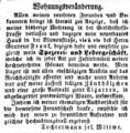 Die Witwe Tochtermann zieht in ihr neuerbautes Haus in der <a class="mw-selflink selflink">Blumenstraße</a>, November 1853
