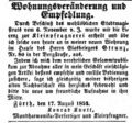 Wohnungsveränderung Kleinpfragner Knott, Fürther Tagblatt 18.08.1852.jpg