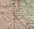 Ausschnitt aus der Karte "Tabula Geographica Nova Exhibens Partem Infra Montanam Burggraviatus Norimbergensis Sive Principatum Onolsbacensem Cum Terris Limitaneis Accurate Delineatam ..." von Johann Georg Vetter, 1719