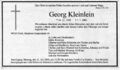 Todesanzeige von Georg Kleinlein, Sohn von [[Thomas Kleinlein]] Stadeln vom Juli 2004