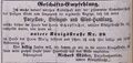 Anzeige Porzellanhandlung Fürther Tagblatt, 30.5.1876