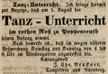 "Tanz-Unterricht im rothen Roß zu Poppenreuth" und im <!--LINK'" 0:5-->, Juli 1847