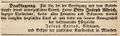 Zeitungsannonce des Bildhauers <!--LINK'" 0:22-->, Januar 1841