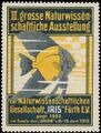 Reklamemarke der naturwissenschaftlichen Gesellschaft Iris, 1913