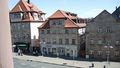 Rathaus Fürth - Blick zu den gegenüber dem Rathaus befindlichen Häuser Ensemble ,  und  - 2014