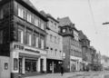 Häuserzeile in der oberen Königstraße, links der ehem. STEG-Waren american shop, ca. 1980