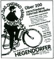 Werbung des ehemaligen Fachgeschäftes <a class="mw-selflink selflink">Fahrradhandel Georg Hegendörfer</a> in der <!--LINK'" 0:14-->, das hier jahrzehntelang bestand..