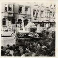 Erntedankfestzug in der Schwabacher Straße, 1962