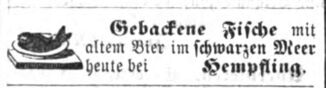 Gebackene Fische, Zum Schwarzen Meer, Fürther Tagblatt 8.12.1861.jpg
