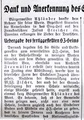 Eröffnung des HJ-Heims Stadeln, Fränkische Tageszeitung vom 29. August 1938