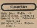 Eintrag der Motorradhändler im Fürther Adressbuch 1931, darunter <!--LINK'" 0:7--> <!--LINK'" 0:8-->