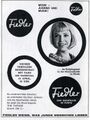 Werbung vom Modehaus Fiedler in der Schülerzeitung <!--LINK'" 0:38--> Nr. 4 1966