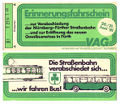Erinnerungsfahrschein - letzte Fahrt der Straßenbahn in Fürth - 21. Juni 1981