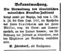 Kranken-Institut, Fürther Tagblatt 30. September 1856.jpg
