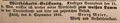 Werbeannonce für die Wirtschaft <a class="mw-selflink selflink">zum weißen Lamm</a>, September 1841