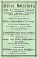 Historische Werbeanzeige der Buchhandlung Rosenberg von 1902