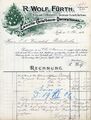 Rechnung der Fa. R. Wolf vom 17. Oktober 1906, unterzeichnet von der Firmeninhaberin Regina Wolf