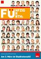 50-Köpfe-Plakat der Kandidatinnen und Kandidaten der <!--LINK'" 0:0--> zur Kommunalwahl 2002