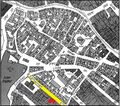 Gänsberg-Plan Katharinenstraße 1 bzw, 1 ½ rot markiert