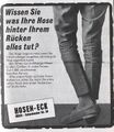 Werbung vom Bekleidungshaus Hosen-Eck in der Schülerzeitung <!--LINK'" 0:172--> Nr. 4 1968