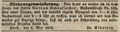 Zeitungsanzeige des Arztes Dr. , Mai 1843