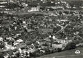 Luftbildaufnahme vom Rathaus, Brauerei Grüner, Foerstermühle bzw. Innenstadt und Billinganlage. Aufnahme ca. 1960.