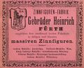 Werbeanzeige Gebrüder Heinrich, 1893