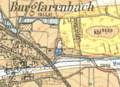 Lage von Eisweiher/Martinsquelle in Talung mit angrenzender Flussschotterterrasse<br/>(Kartenausschnitt aus Geologischer Karte von Bayern)