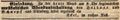 Werbeannonce der Gaststätte zum <!--LINK'" 0:15-->, Februar 1840