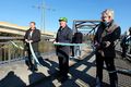 Eröffnung der neuen Geh- und Radwegbrücke Regnitz am 6. November 2020 mit OB Dr. Thomas Jung, BM Markus Braun und Tiefbauchef Hans Pösl