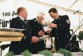 100 Jahr Feier der FFW Mannhof am 27. Juni 1999 mit Klaus Ulrich, 1. Vorsitzender <!--LINK'" 0:68-->