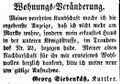 Zeitungsanzeige von Georg Siebenkäß, August 1856