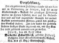 Zeitungsanzeige für eine <!--LINK'" 0:17-->, April 1854