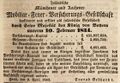 Zeitungsanzeige von <a class="mw-selflink selflink">Conrad Gebhardt</a>, Versicherungsagent, April 1842