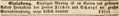 Werbeannonce für die Wirtschaft , Juli 1842