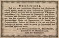 Werbeannonce des Tünchermeisters , November 1841