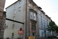 Reste der historisierenden Fassade von  des ehemaligen Sudhauses der <a class="mw-selflink selflink">Brauerei Grüner</a> an der 