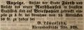 Zeitungsanzeige von <!--LINK'" 0:25-->, Dezember 1846