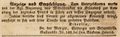 Zeitungsanzeige des Arztes <a class="mw-selflink selflink">Karl Kiderlin</a>, Dezember 1842