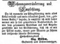Zeitungsanzeige des Wirts <!--LINK'" 0:20-->, Mai 1853