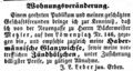 J. L. Leber zieht zu Bäckermeister Metzler auf den , Mai 1851