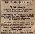 Aufruf zur Volksversammlung in Poppenreuth für die Frankfurter Nationalversammlung, Nürnberger Kurier (Friedens- und Kriegs-Kurier) 20.4.1848