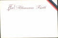 alte Postkarte mit Signum der AAV "Allemania Fürth" mit alter Schriftweise vor 1930. Danach in "Alemannia" geändert.
