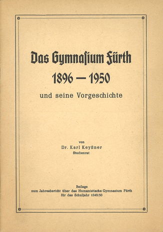 Das Gymnasium Fürth 1896 - 1950 (Buch).jpg