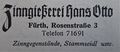 Werbeanzeige der Zinngießerei <!--LINK'" 0:19--> in der <a class="mw-selflink selflink">Rosenstraße 3</a>,1949