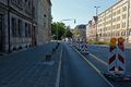 Fürths erster Pop-up-Radweg entlang der Nürnberger Straße Richtung Stadt auswärts, Aug. 2020
