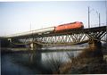 1992: Aufnahme der <!--LINK'" 0:234--> in Stadeln im ursprünglichen Zustand vor dem Brücken-Anbau für die S-Bahn Gleise.