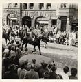 Erntedankfestzug in der Schwabacher Straße, 1962