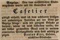 Zeitungsannonce des Cafétiers <!--LINK'" 0:25-->, März 1844